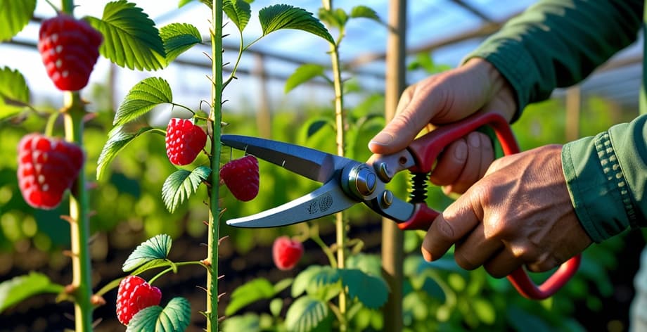 Cómo podar frambuesas