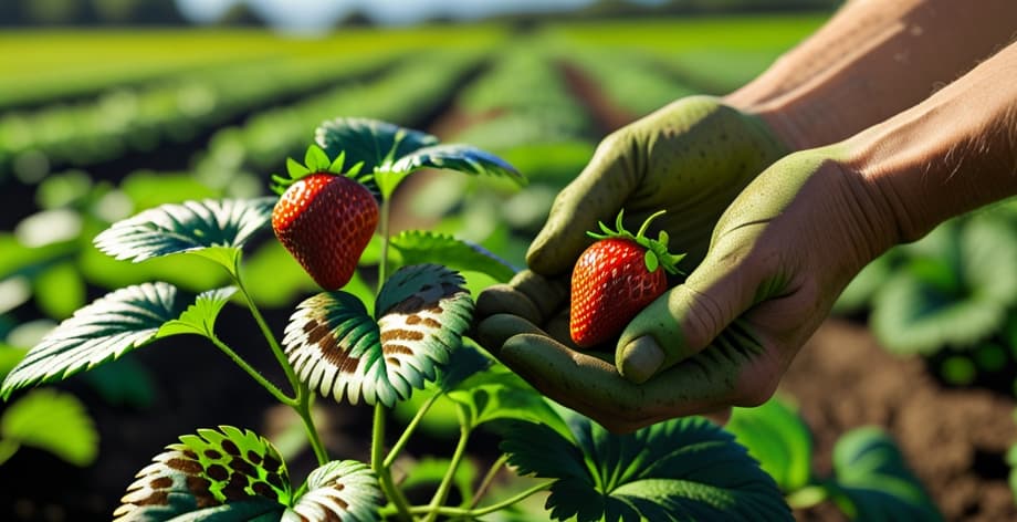 Fresa con manchas en hojas: Causas y Soluciones Efectivas