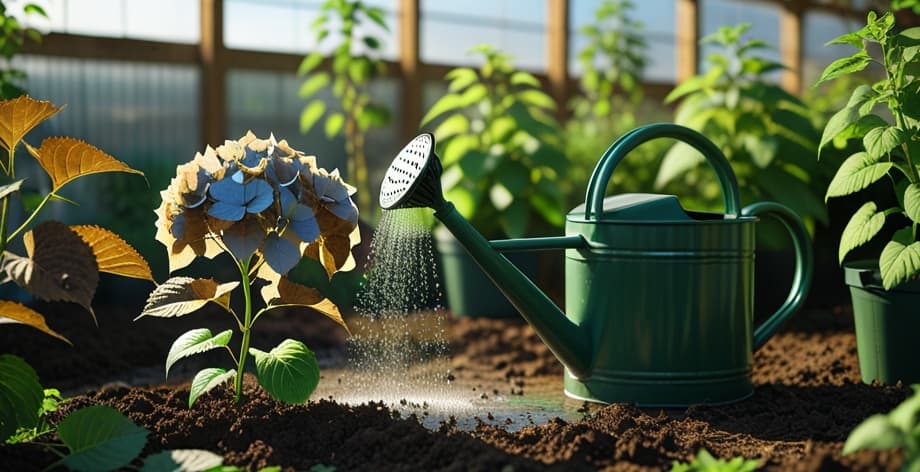 Hortensia con hojas marrones: causas y soluciones efectivas