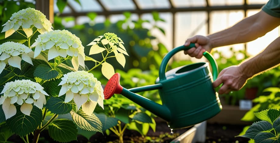 Hortensia con hojas blancas: causas y soluciones efectivas