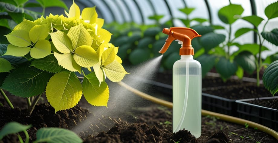 Hortensia con hojas amarillas: causas y soluciones