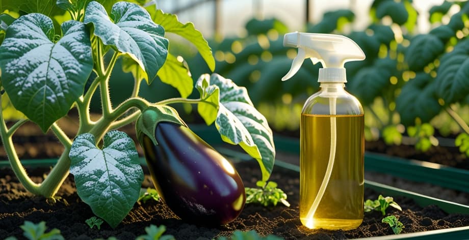 Cómo combatir el oidio en berenjenas