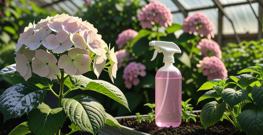 Hortensia con oidio: causas y soluciones efectivas