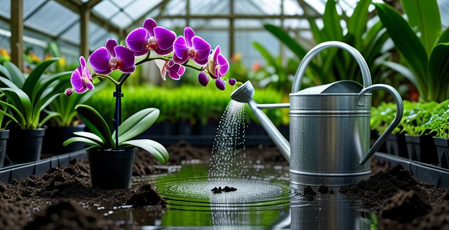 Cómo orquídea con caída de hojas del huerto