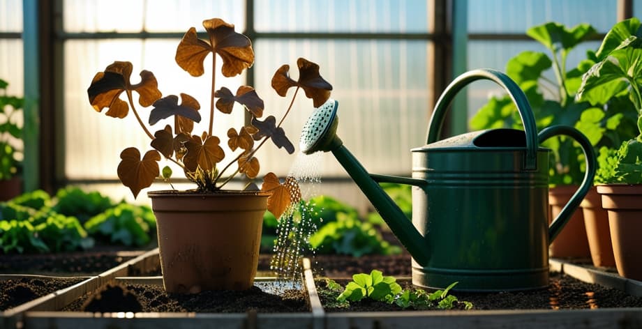 Geranio con hojas marrones: causas y soluciones efectivas