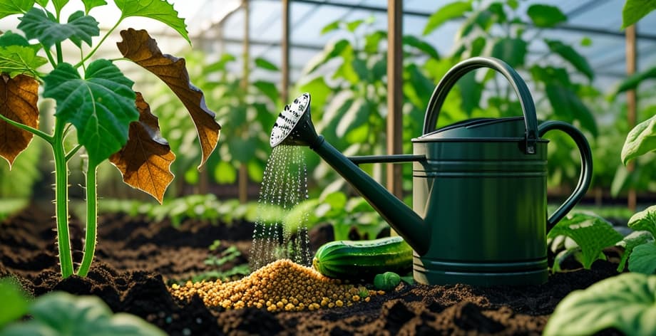 Pepino con hojas marrones: causas y soluciones efectivas