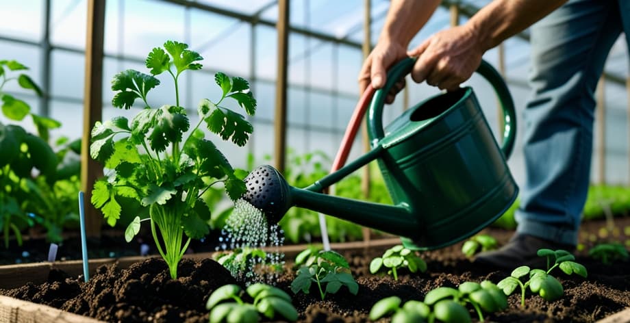Cómo trasplantar cilantro en el huerto